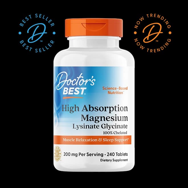 Doctor's Best High Absorption Magnesium, 200 mg Per Serving, 240 Tablets